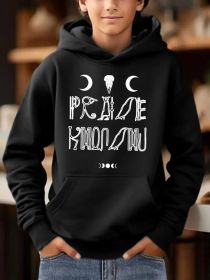 Men's Printed Hooded Sweatshirt (Option: Black-M)